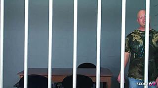 Big Tits Cougar Cop Seduces Prisoner into Rough Femdom Prison Fuck