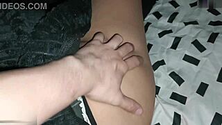 he pounds skinny latina's tight pussy deep then she swallows hot creampie cum