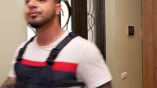 omg plumber fixes pipe then slams my tight pussy rough in kitchen!