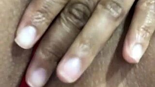 Brazilian amateur flashes her smooth shaved pussy
