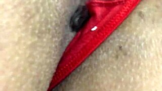 Brazilian amateur flashes her smooth shaved pussy