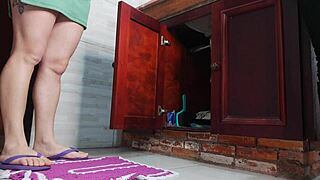 real horny housewife seduces plumber for wet pussy workout