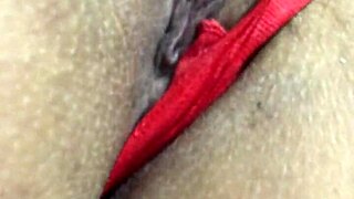 Brazilian amateur flashes her smooth shaved pussy
