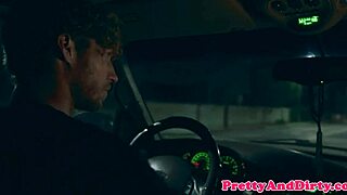 Chauffeur's wild pickup tempts busty teen ride