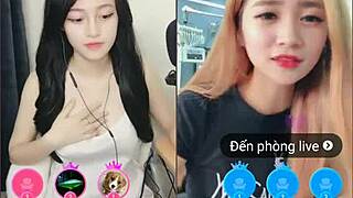 Two cute korean girls tease sexy webcam livestream