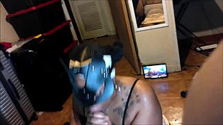 look at my tatted booty twerk before sloppy blowjob facial