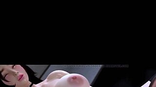 asian brunette rides pov cowgirl with expanding big tits in 3d