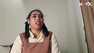 biology teacher seduces indian beauty into rough squirting sex