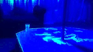 Big guy spots waitress teasing in those tight shorts