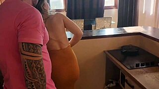 I nearly got caught eating hot latina friend in kitchen part 2