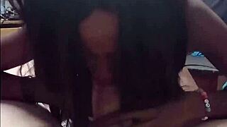 wife ditches cleaning to slurp my throbbing cock hungrily