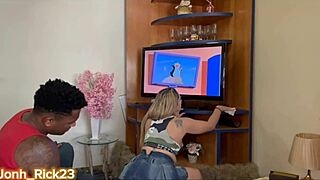 stepmom blocks tv so i pound her tight ass hard