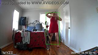 hidden cam WATCHES mature babe home from shopping try on clothes and masturbate hard