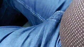 canadian college slut rides rough cock in car