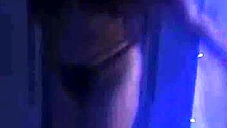 curvy halloween babe parades her massive lingerie ass