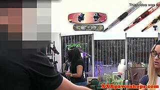 spex pawnee drools on pawnbroker's hidden cam dick