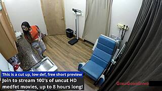 Stefania Mafra's Tanned Tattoo Nurse Physical Spreads Wide