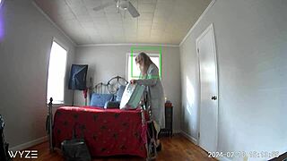 hidden cam WATCHES mature babe home from shopping try on clothes and masturbate hard