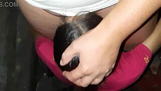 stepsis catches me stroking helps lick pussy to cum explosion