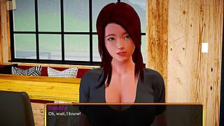 Redhead babe with big ass and small tits plays naughty game.