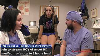 Stefania Mafra's Tanned Tattoo Nurse Physical Spreads Wide