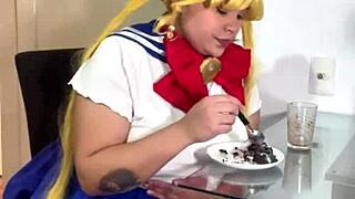 Chubby Sailor Moon Rips Nasty Farts in Skirt Cosplay Frenzy!