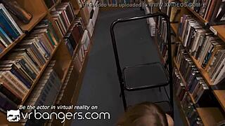 wanna silently bang skinny student rider in vr library?