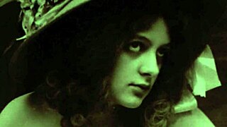 Vintage erotic beauties pose nude in antique passionate scenes