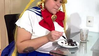 Chubby Sailor Moon Rips Nasty Farts in Skirt Cosplay Frenzy!