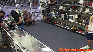 spex pawnee drools on pawnbroker's hidden cam dick