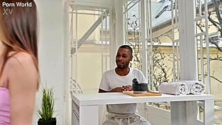 petite miami brunette taking bbc dp pounding in steamy massage?