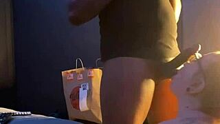 gracie deepthroats and sucks her gamer boyfriend's big cock