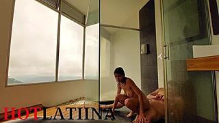 Colombian Slut Pounded in Medellin Shower
