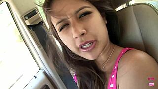 brunette jynx maze gets shaved cunt licked in public bathroom