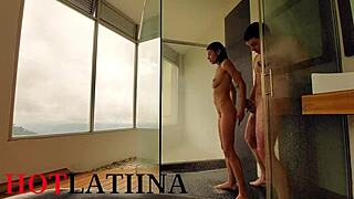 Colombian Slut Pounded in Medellin Shower