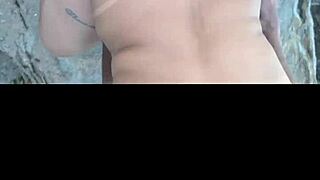 met this sexy short curvy brazilian nudist babe on the beach