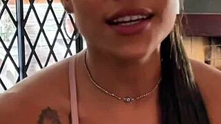 Whoa, Petite Latina Teen's Sloppy Deepthroat Rimjob POV Ends in Cum Gulp!