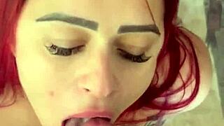 pretty slut sucks huge cock publicly in street toilet swallowing every drop