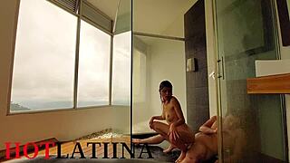 Colombian Slut Pounded in Medellin Shower