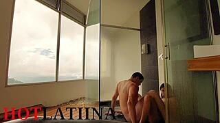 Colombian Slut Pounded in Medellin Shower