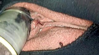 Wet pink pussy amateur street slut endures triple anal and pussy frenzy