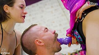 Lick Boots Slave Then Take Our Strapon!