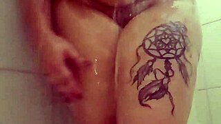 Quick Shower Tease Exposes BBW's Massive Tits and Huge Ass