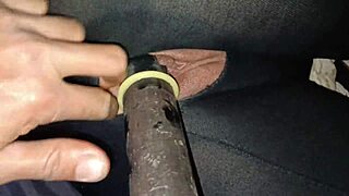 Wet pink pussy amateur street slut endures triple anal and pussy frenzy