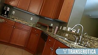 i'm fuckin' tranny casey kisses so hard she cums quickie slut style