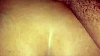 Slow motion closeup deep thrusting into fat ebony ass