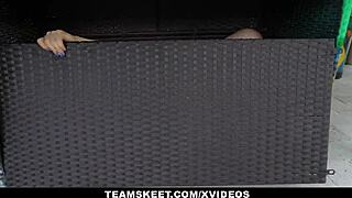 drill cute mina moon's tiny body poolside now!