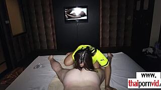 Thai Milf Boldly Massages Then Fucks Small European Cock