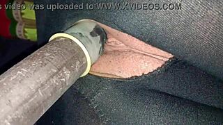 Wet pink pussy amateur street slut endures triple anal and pussy frenzy