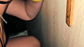 SUCKING HUGE COCK AT GLORYHOLE SWINGER HOUSE MOUTH CREAMPIE!